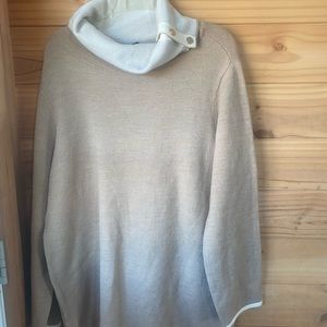 Ann Taylor Sweater Size XL Camel & Cream New w/ Tags org $$89.50
